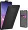 Adicase Galaxy S10 Hülle Leder Tasche für Samsung Galaxy S10 Handyhülle Flip Case Schutzhülle (Schwarz)