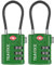 Search Alert TSA Approved Travel Combination Luggage Cable Locks for Suitcase, Gym Locker,Toolbox,Backpack 1,2,4,6 &10 pk - Green -