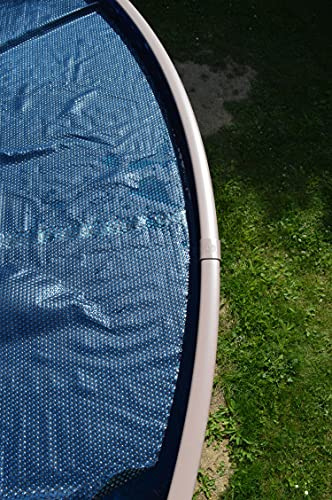 SPIRATO Lámina solar de 4,57 m de diámetro, color azul/negro, 200 micras, cubierta solar para piscina