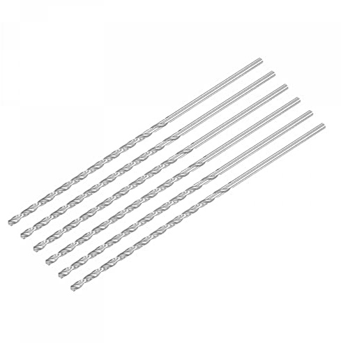 sourcing map HSS (Alta Velocidad Acero) Extra Largo Helicoidales broc*s, 3,5mm broc* Diámetro 160mm Largo 6uds