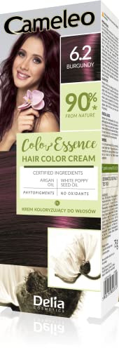 Cameleo - Color Essence - Crema Colorante - Borgogna - Colorazione semipermanente “TONO SU TONO” - Effetto Fino a 8 Lavaggi - Colore Naturale e Profondo - Rinfresco del Colore - Nutrimento - 75g