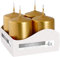 Bispol Candele a Colonna Colore Oro Altezza 8 cm Larghezza 3,5 cm, 1 Confezione da 4 Candele