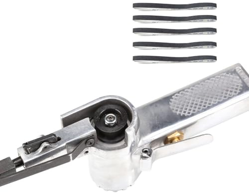 Holdfiturn Air Belt Sander - 16000RPM Pneumatic Sander, 10 x 330mm Belt, 1/4 Finger File, Sanding & Buffing, Assorted Vehicle Pneumatic Tools for Wood, Iron, Aluminium, Metal