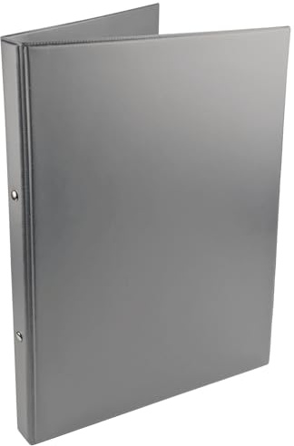 Netuno 1x Ringbuch DIN A4 Silber 2-Ringordner Akten-Ordner A4 2 cm Ringmappe Dokumentenordner Plastik Karton Büroordner Briefordner Pappordner für Büro Schule Zuhause office folder organiser