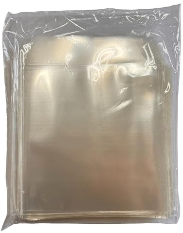FLLAGG20 | Fundas para CD | 100 unidades, transparente, PVC | Solapa de cierre, protección contra polvo y suciedad, almacenamiento para CD, DVD y Blu-Ray | Organización segura y práctica Cd Dvd Sleeve