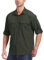 Faysfad Men's Long Sleeve UV Protection Safari Shirt Button Down Quick Drying Shirt for Outdoor Walking Hiking Fishing Golfing(5051,Army Green,S)