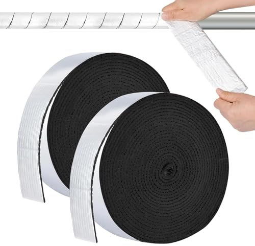 Yunlaishaocer 2 Rolle Isolierung Kanal,5cm Wide Kanal Isolierung zum Wickeln Rohrisolierung zum Wickeln,Isolierung Heizungsrohre Wickeln, Rohrumwicklung,Isolierband mit Schaumstoff für Rohrschutz