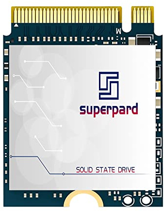 Superpard SSD NVMe M.2 2230 256GB, Disco Duro Interno PCIe 4.0 x4, Compatible con Steam Deck, ROG Ally, Microsoft Surface Pro 7/8/9+/Laptop Go/ProX/Laptop3/Laptop4, Ultrabooks, Mini PCs