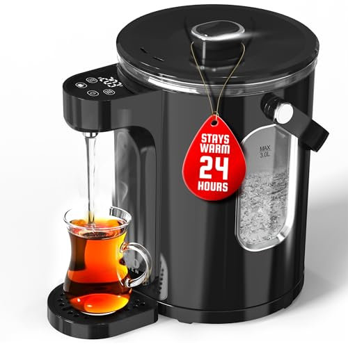 Nelo Dispensador de agua caliente instantáneo de cocina, hervidor eléctrico de 3 litros, caldera de agua caliente con control digital de temperatura, 13 ajustes preestablecidos de temperatura, infusor