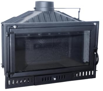 EIDER BIOMASA Hogar de Leña HOGAR 90 – 16,28 kW – Fundición – Panorámico 90 cm – hasta 315 m³ – Empotrable – 72×47×90 cm – Clase Energética A