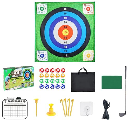 Golfmatta - ABS/sammet, 150 x 150 cm, dubbelsidig golfslagsmatta | Träningsmatta för trädgård, gräsmatta, , kontor, garage, svinga i