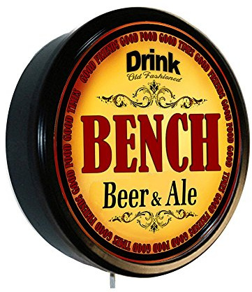 Goldenoldiesclocks Bench Beer and Ale Cerveza Lighted Wall Sign