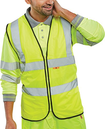 FIRE RETARDANT HI-VIS WAISTCOAT SATURN YELLOW XXXL