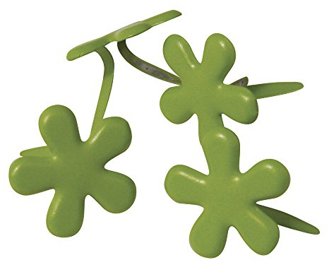 Rayher 7835529 Brads Blume, 12 mm, Blisterbox 50 Stück, grün