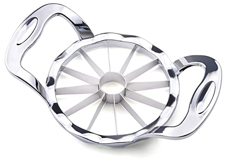 SAVORLIVING Taglia Mele, affetta mele a 12 lame, Affetta-Torsolo Mela in acciaio inox, per affettatrice e detorsolatrice, divisore per fino a 4 pollici mele (argento)