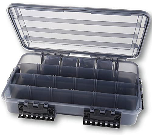 Paladin Zubehörbox Deluxe 35,2x22,5x5,5cm mit Gummidichtung - Köderbox für Softbaits & Hardbaits, Tacklebox, Transportbox für Kunstköder, Angelbox