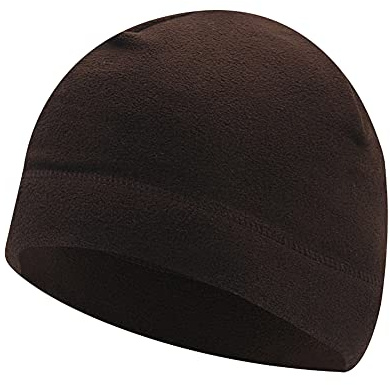 Domybest Bonnet Polaire Homme Femme Chapeau Hiver Bonnet de Cyclisme d'hiver Bonnet de Sports en Plein Air Coupe Bonnet Léger pour Camping Alpinisme Vélo Course Ski (Café)