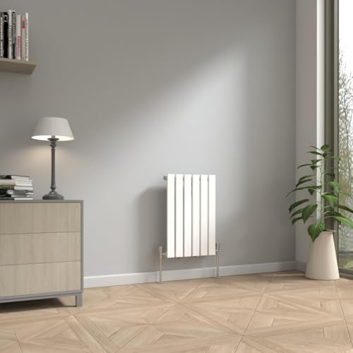 NRG 600 x 408mm Horizontal Radiator Gloss White Single Modern Flat Panel Bathroom Central Heating Heater Radiators