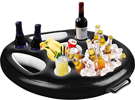 MCDSAJ Aufblasbarer Getränkehalter, lustig aufblasbare schwimmende Bar für Pool, Pool Cooler Drink Float, Sommer Strand Cup Flaschenhalter Wasser Spaß Dekor Pool Spielzeug