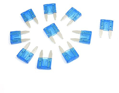 Torribala 10 Stueck Mini Blade Sicherungen KFZ Sicherung Flachsicherung 15A, Blau