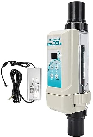 ALSUP Salzsystem Salzwasser Chlorator, Chlorgenerator Elektrolyser Salzchlorator Salzwassersystem für Pools Selbstverkleidung Salz Chlorgenerator für 50 m³ Schwimmbad,EC-16