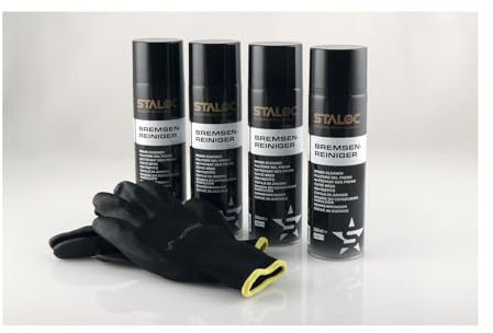 Staloc Bremsenreiniger Spray - Spezialreiniger zur Reinigung und Entfettung, Reinigungsmittel für Bremsen, 500ml - 4 Stück