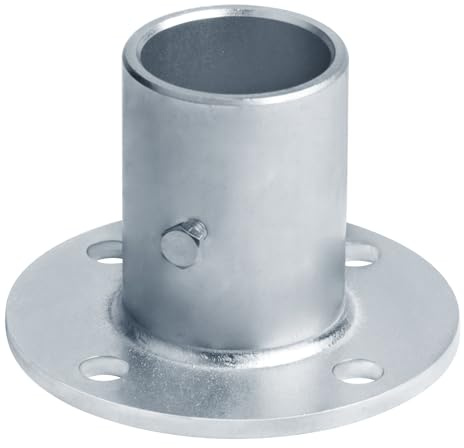 Fanmao 4 Pcs 1-3/8 Chain Link Fence Post Floor Flanges, Surface Mount Heavy Duty Round Post Base