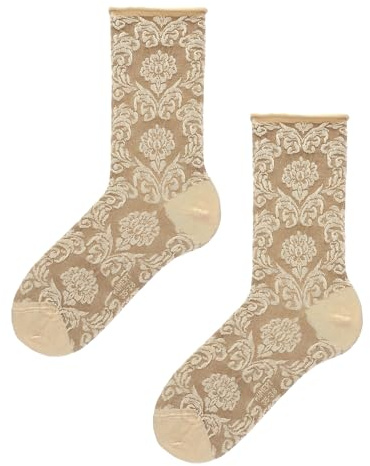 KUNERT Damstrumpa FLORAL CITYNIGHT mode natt beige 35-38, Nightht-beige, 35-38 EU