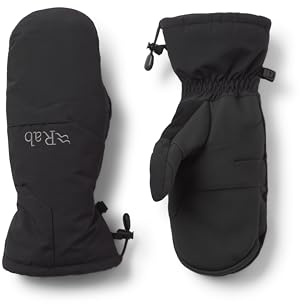 Rab Women's Storm Mitts - Waterproof Breathable Synthetic Insulated Gloves for Skiing & Snowboarding - Black - Medium