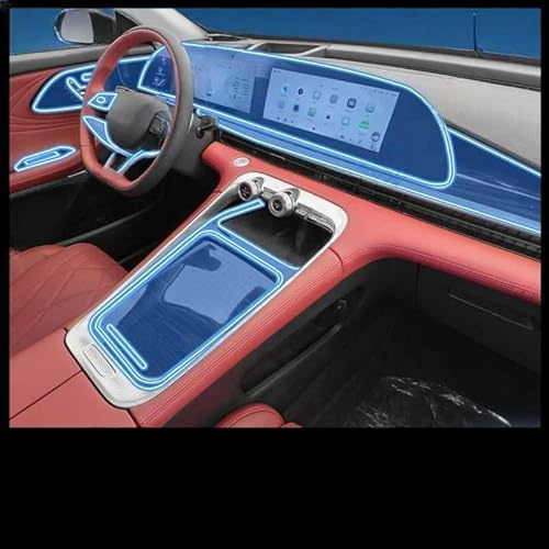 BRDCVGQP Pellicola Protettiva in TPU Trasparente per Console Centrale Interna dell'auto, per EXEED RX/OMODA 9 23-25 Accessori di Riparazione AntiGraffio Refit