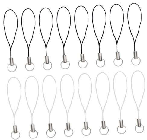 FUNNETOYU 200 piezas Correas Colgantes para Móvil Cuerdas Cortas para Teléfono Celular Llaveros DIY Resistentes y Accesorios para Manualidades y Diario