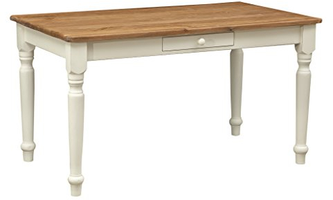 Biscottini Esstisch Holz 140x80x80 cm Made in Italy - Küchentisch Holz mit Schublade - Esszimmertische massiv - Massivholztisch Esszimmer - Wohnzimmertisch handwerklich