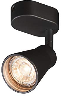 SLV Vägg- och takmonterad lampa AVO CW enkel/tak- och väggbelysning inuti, bygglampa, väggbygglampa, takstrålkastare/GU10 50,0 W svart, 1000886