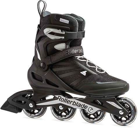 Rollerblade Zetrablade Men's Adult Fitness Inline Skate, Black and Silver, Performance Inline Skates