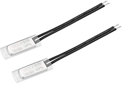 sourcing map KSD9700 Thermostat, 40C normalerweise offener Temperaturschalter Thermoschalter, N.O 5A Metalltemperaturregler 2 Stück