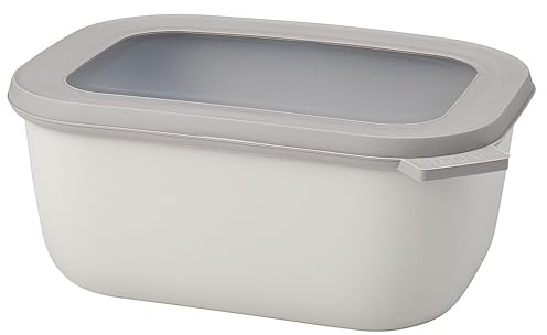 Mepal Cirqula Rektangulär Multiskål Lämplig Som Lufttät Matförvaringslåda Med Lock För Kylskåp, Frys, Mikrovågsugnssäker, Serveringsskål, 1 500 Ml, Blå, Vivid Blue