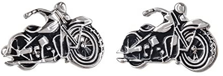Une paire de boutons de manchette classiques de moto et de pilote dans une boîte de boutons de manchette GS, M, Métal, Pas de gemme