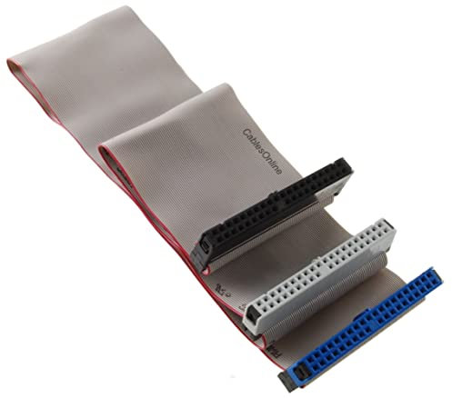 CablesOnline, 18-inches 40-Pin/80-Wires Ultra ATA 2-Drive 3-Connectors IDE Ribbon Cable, FI-U01