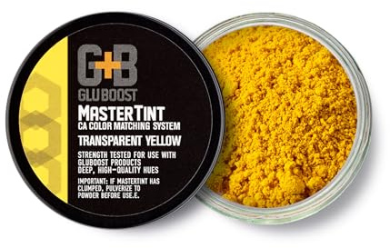 GluBoost MasterTint Jars – Long-Lasting Color Additives for Perfect Color Matching – Works with MasterGlu & Fill n’ Finish Pro – No Solvent Needed - Yellow