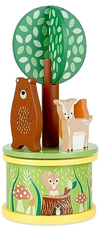 Woodland Animals Carousel Music Box for Toddlers - Wooden Toys, Early Development & Activity Toys, Musical Toys with Bear, Fox, Deer & More- Christening Gifts for Girls, Boys, Baby by Orange Tree Toys