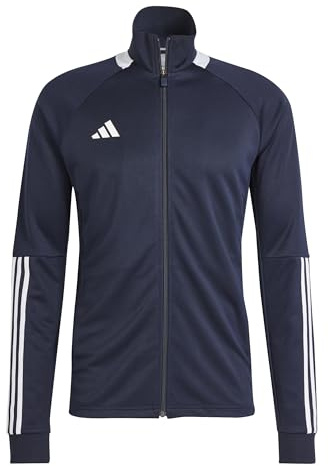 adidas Men's Sereno Cut 3-Stripes Slim Track Jacket, Ink/White, Large