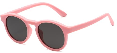 Musivon Baby Sonnenbrille (6 Monate-3 Jahre alt) - Polarisiert Kinder Sonnenbrille UV400 Schutz flexibler Rahmen Runde