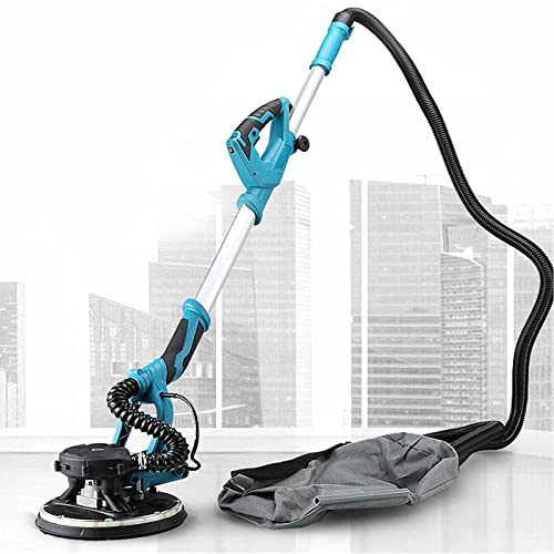 DDZJTPP Ponceuse Murale,1800w Ponceuse Girafe,Ponceuse Murale éLectrique Pliable,avec LumièRe LED,PoignéE Pliable Et Sac D'Aspiration,pour Polissage Plafonds Et Murs IntéRieurs Et ExtéRieurs