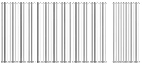 GFTIME 41.5 x 89cm Edelstahl Grillrost für Burnhard Fat fred Serie,Grillroste für Burnhard Fat fred Ersatzteile, Spülmaschinenfest, 4 Stück
