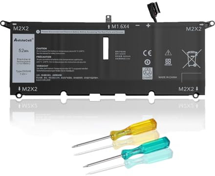 BND DXGH8 Laptop Battery for Dell 13 XPS 9370 9380 9305 7390 Dell Inspiron 13 5390 5391 7390 7391 7400 2-in-1 Inspiron14 7490, Latitude 3301 E3301,Vostro 5390 5391 P82G P130G P14G H754V G8VCF