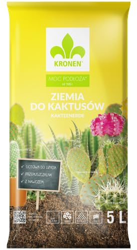 Terreau pour cactus et plantes succulentes - 5 l - Terreau pour cactus - Terreau avec engrais pour plantes d'intérieur - Perméable - Terreau pour plantes d'intérieur
