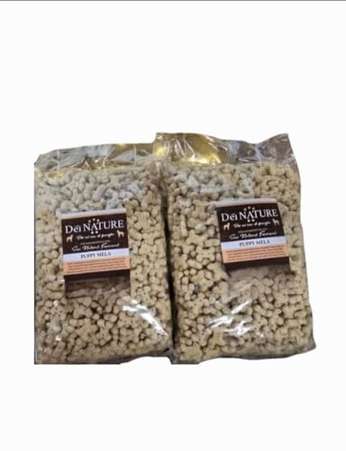 DEI NATURE Galletas para perros, mini huesecillos de manzana, 2 paquetes de 800 gramos -Snack para perros-Premio para perros