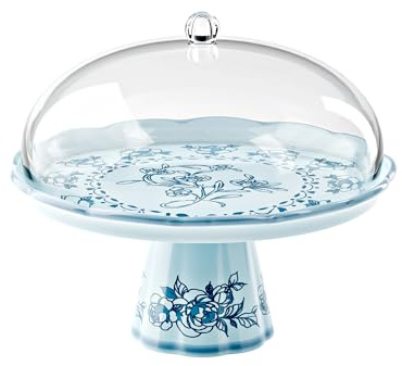 Guzzini - Alzata con campana in melamina Josephine 'Table Decor' (Celeste Polvere)