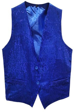 Herren Anzugweste Slim Fit Business Hochzeit Ärmelloses Tanktop Reitweste Weste Anzug Blau