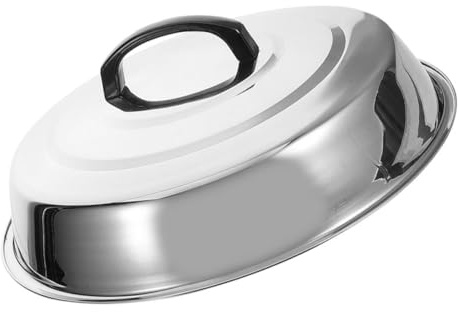 ifundom Coperchio Lotus Grill in Acciaio Inossidabile Argento, Copertura per Alimenti Portatile e Sicura Design Creativo per BBQ e Uso Domestico